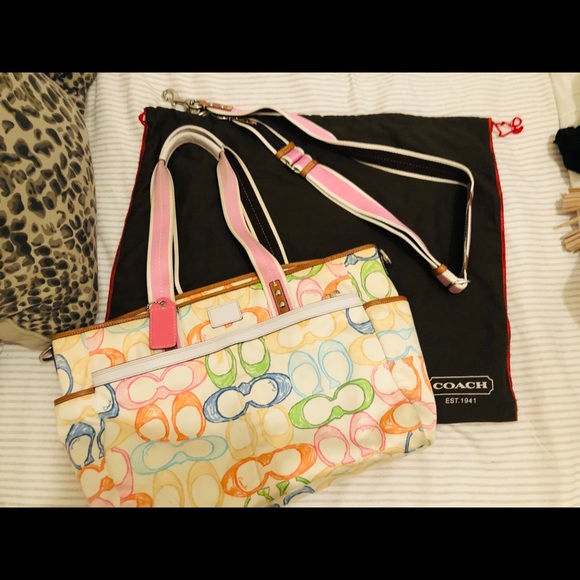 100% Authentic Scribble Coach Diaper Bag - Picture 1 of 4